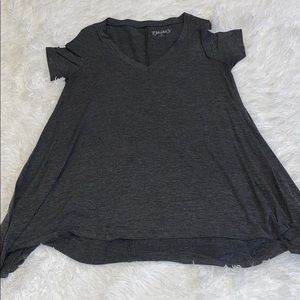Dark gray v neck tunic